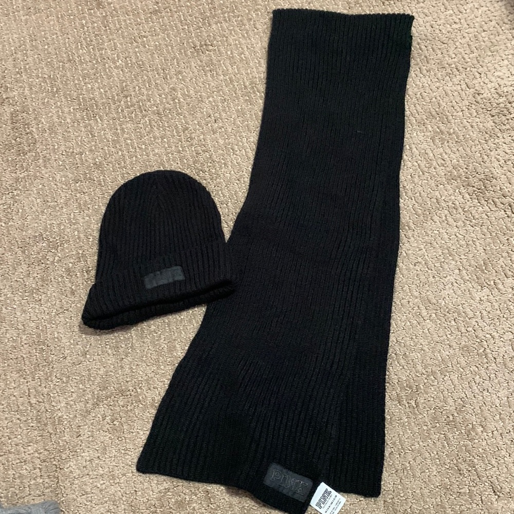 Victoria Secret Pink Hat and Scarf Set
